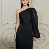 NYSSA ONE SLEEVE MIDI B67D41S