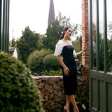 THESSALY FITTED ASYMMETRIC SLEEVE MIDI B68D23S