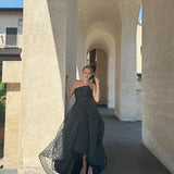 PEYTON STRAPLESS POLKA DOT BALL GOWN B70D29HL