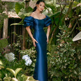MEREDITH PUFF SLEEVES SCOOPED GOWN B70D08L