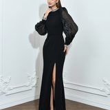 WINNIE SHEER SLEEVE GOWN B67D12L