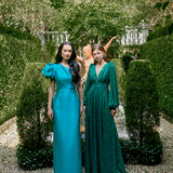 DOMINIQUE V NECK LONG SLEEVE MAXI BL66D22L