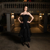 KASCADE TIERED RUFFLE MIDAXI B68D07L