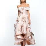 JESSIE OFF SHOULDER MESH BALL GOWN B33D41HL