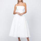 ITZI RUFFLED TEA LENGTH MIDI B56D31S