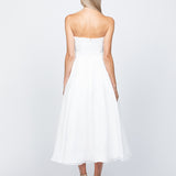 ITZI RUFFLED TEA LENGTH MIDI B56D31S