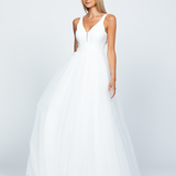 JORDAN PLUNGE NECK BALL GOWN B57AD41L