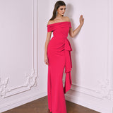 QUINNY OFF SHOULDER GOWN B64D13L