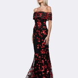 LORENZA OFF SHOULDER FISHTAIL GOWN B64D21L