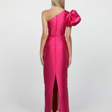 MARCHESA ONE SHOULDER GOWN B65D18L