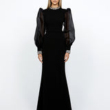 WINNIE SHEER SLEEVE GOWN B67D12L