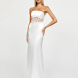 SAMPLE DARIELLE SHEER CORSET GOWN SAMPLE B67D45L