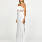 SAMPLE DARIELLE SHEER CORSET GOWN SAMPLE B67D45L