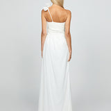 JUDITH ONE SHOULDER ROSETTE GOWN SAMPLE B69D38L
