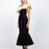 RYLAI ONE SHOULDER FISHTAIL MIDAXI B71D59S