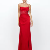 POSS STRAPLESS CORSET GOWN B73D19L