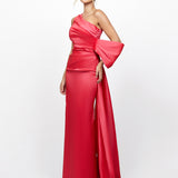 CHLO ASYMMETRIC GOWN WITH TRAIN B73D35L