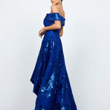 JAMIE OFF SHOULDER HI LO GOWN B74D21HL