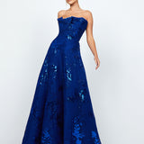 KENDRA RUFFLE STRAPLESS BALL GOWN B74D23L