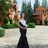 EMELY ONE SHOULDER RUFFLE GOWN B74D35L