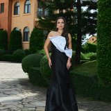 EMELY ONE SHOULDER RUFFLE GOWN B74D35L