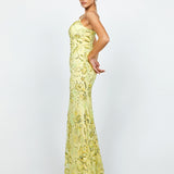 LILLIE STRAPPY SEQUIN GOWN B74D47L