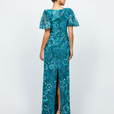 MILENA SQUARE NECK GOWN B74D46L