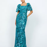 MILENA SQUARE NECK GOWN B74D46L
