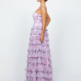 HARMONI STRAPLESS TIERED BALL GOWN B74D55L