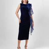 CHARLIE CASCADING RUFFLE MIDI B75D07S