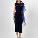 CHARLIE CASCADING RUFFLE MIDI B75D07S