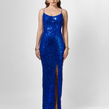 SERA STRAPPY BACK SEQUIN GOWN B75D17L