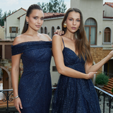 ALIANNA OFF SHOULDER GLITTER GOWN B75D88L