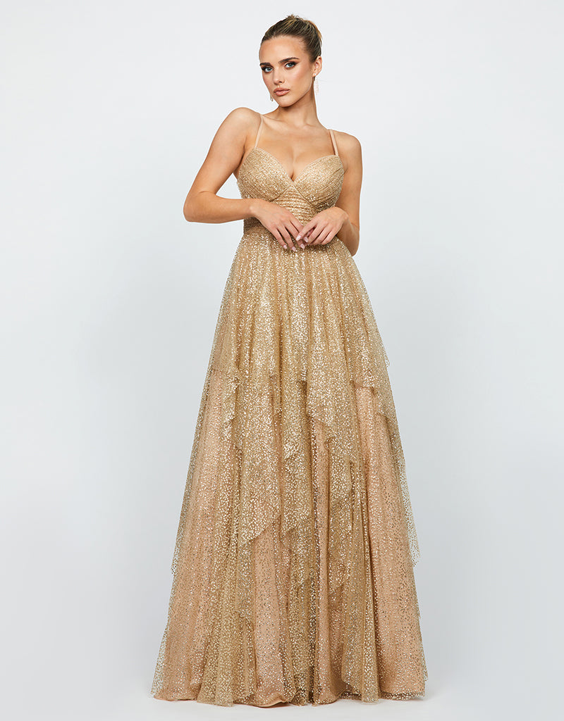 BRYLEE GLITTER BALL GOWN B75D87L