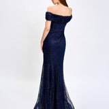 ALIANNA OFF SHOULDER GLITTER GOWN B75D88L