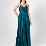 HANNA OPEN BACK A LINE GOWN B76D42L