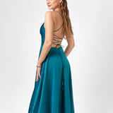HANNA OPEN BACK A LINE GOWN B76D42L