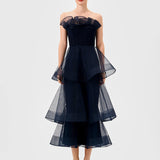 MAE TIERED RUFFLE MIDI B77D73S