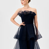 MAE TIERED RUFFLE MIDI B77D73S