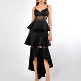 RAYNE POLKA DOT TIERED DRESS B70D30HL