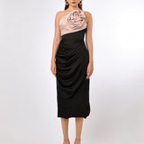 SAMPLE QUINLEY ONE SHOULDER ROSETTE MIDI BL70D54S