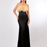 CARMILLA ROSETTE FISHTAIL GOWN SAMPLE B70D27L