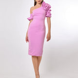 CARMIN ASYMMETRIC FRILL MIDI SAMPLE BL70D64S