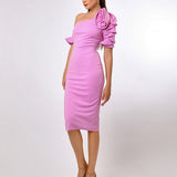 CARMIN ASYMMETRIC FRILL MIDI SAMPLE BL70D64S