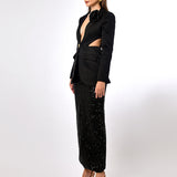 PHELOMENA SEQUIN COLUMN MAXI SKIRT SAMPLE BL70B66S