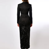 PHELOMENA SEQUIN COLUMN MAXI SKIRT SAMPLE BL70B66S
