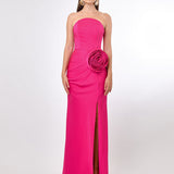CALLIE STRAPLESS ROSETTE MAXI BL70D15L