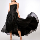PEYTON STRAPLESS POLKA DOT BALL GOWN B70D29HL