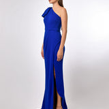 AZZA ONE SHOULDER BOW GOWN B70D20L