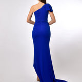 AZZA ONE SHOULDER BOW GOWN B70D20L